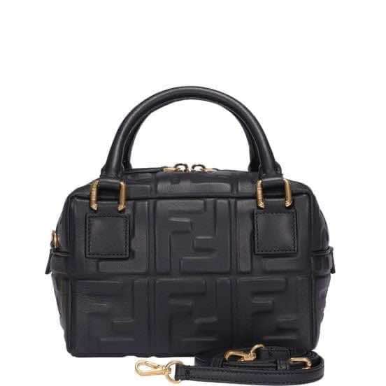 Fendi Boston Black Leather Very good condition - Front View