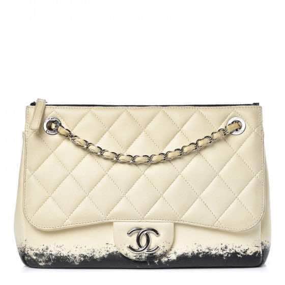 Chanel Timeless Beige Leather Good condition - Front View