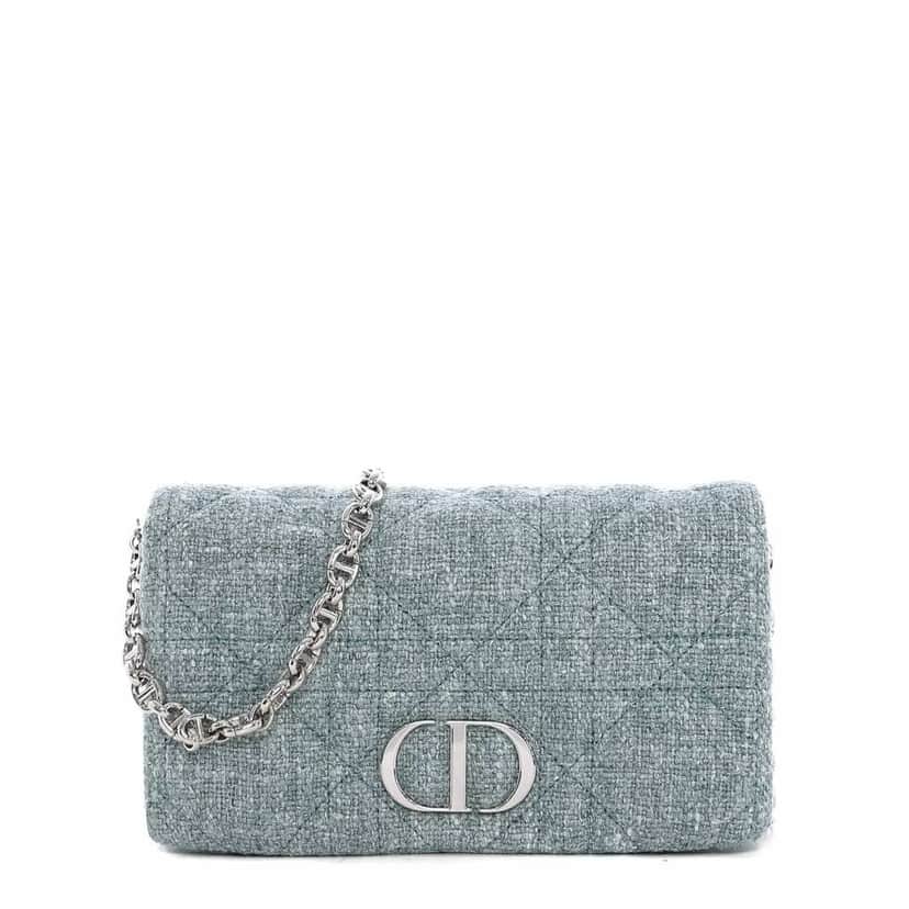 Dior Caro Blue Tweed Very good condition - Front View