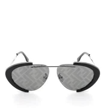 Fendi Acetate Monogram Black Sunglasses Black Never worn - Front View