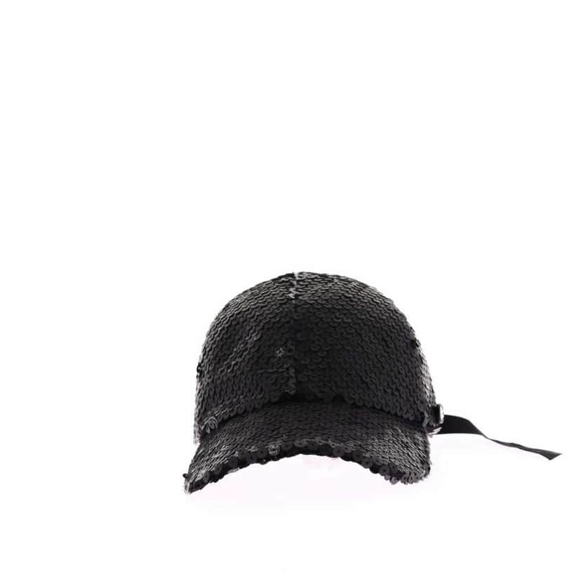Chanel Black sequin cap Black Good condition - Front View
