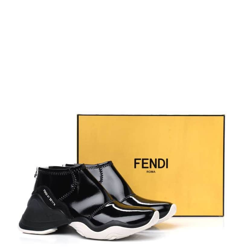 Fendi Black Sneakers Black Never worn, with tag - Front View