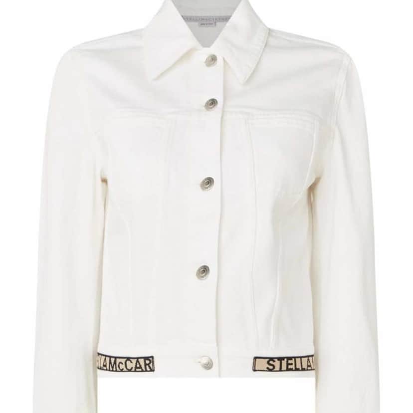 Stella Mccartney White Denim Jacket White Denim Never worn, with tag - Front View