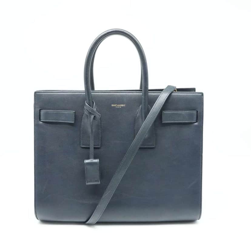 Saint Laurent Sac De Jour In Smooth Leather Small Noir Tote37829902G9W1000 Black Fair condition - Front View
