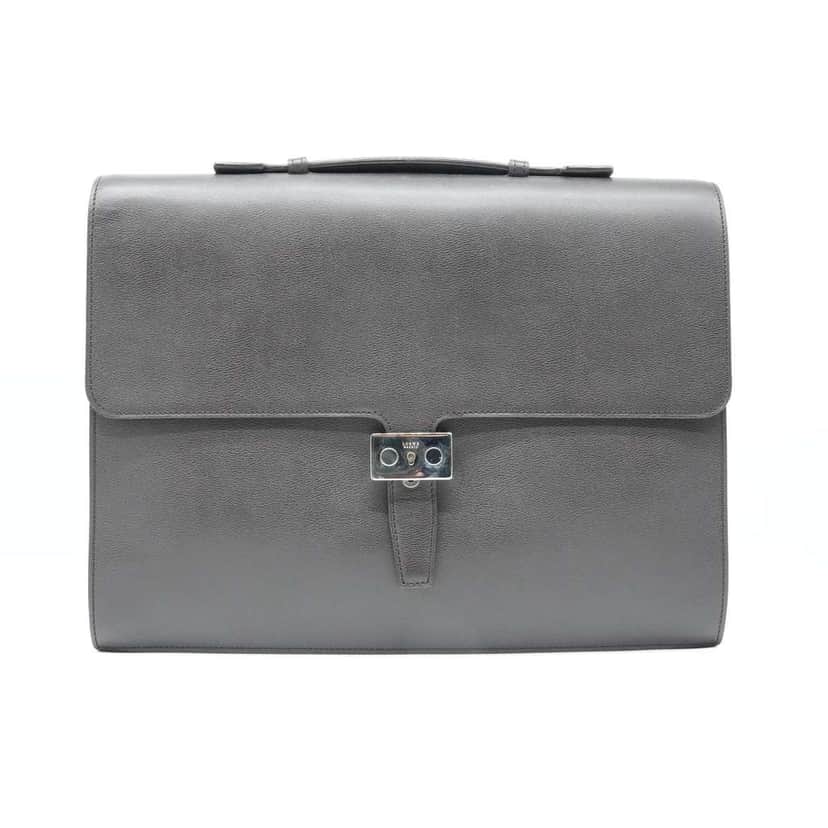 Loewe Leather Briefcase Grey Lace Good condition - Front View