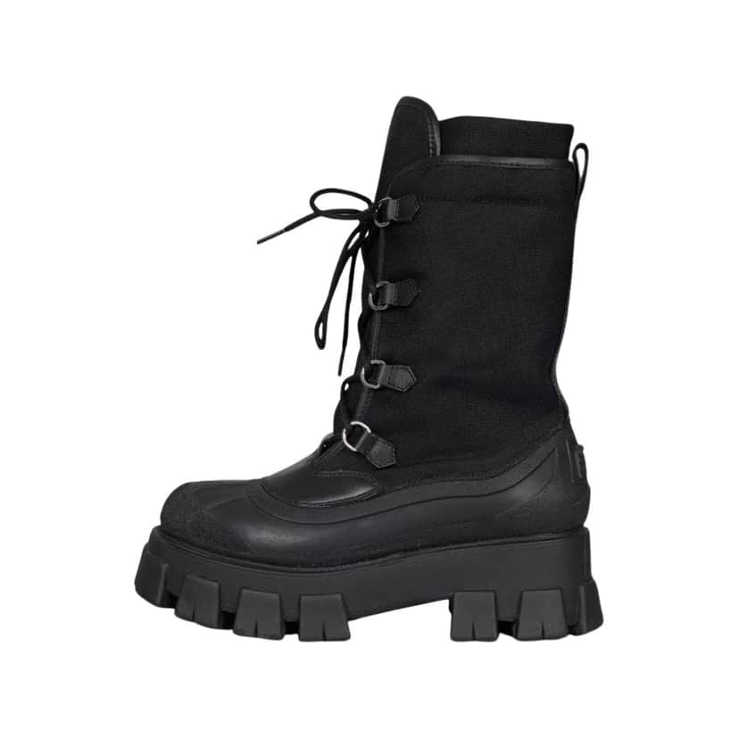 Prada Lace Up Boots Black Lace Very good condition - Front View