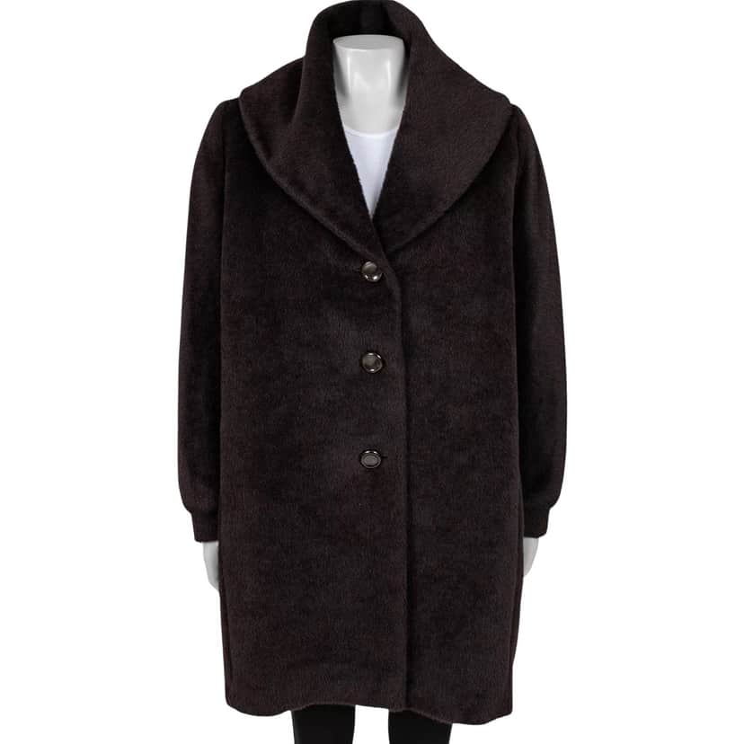 Max Mara Teddy Coat Brown Wool Very good condition - Front View