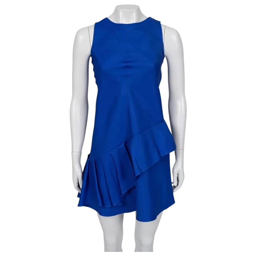 Dior Christian Blend A Line Dress Blue Silk Good condition - Front View