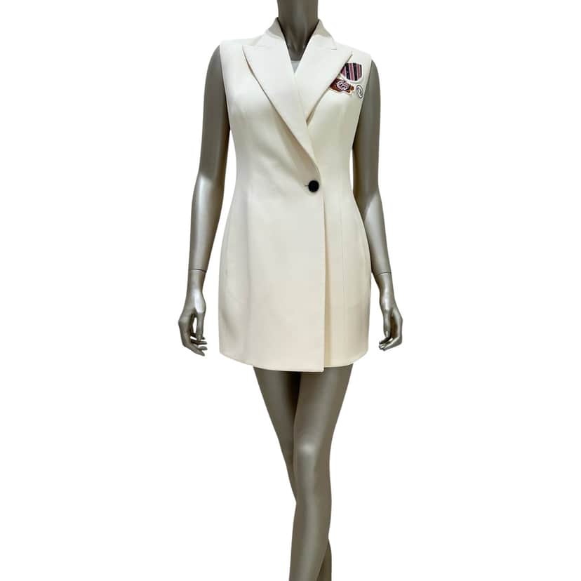 Dior Christian Vest Dress Black Silk Very good condition - Front View