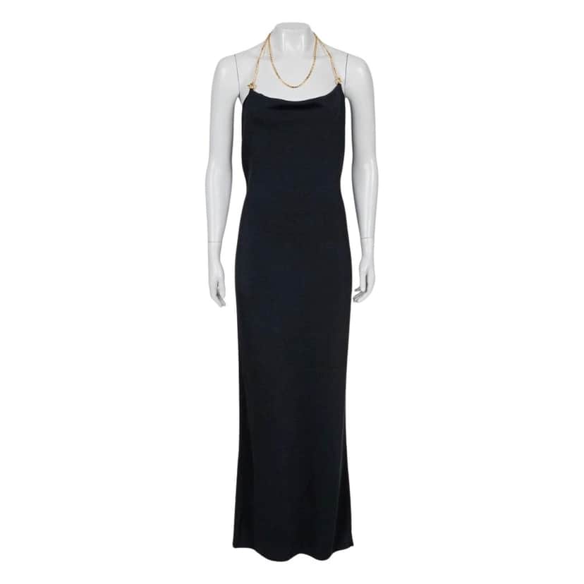 Bottega Veneta Maxi Dress Black Very good condition - Front View