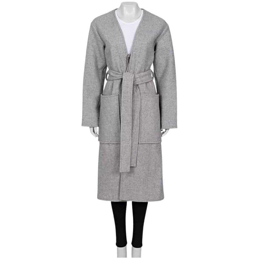 Celine Blend Coat Grey Wool Very good condition - Front View
