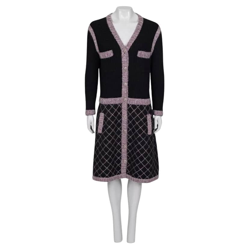 Chanel 2015 Blend Dress Black Silk Very good condition - Front View