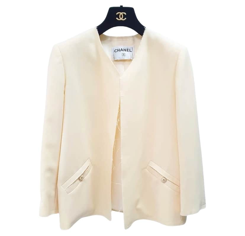 Chanel 07P ECRU RAW TRIM CC Black Cotton Very good condition - Front View