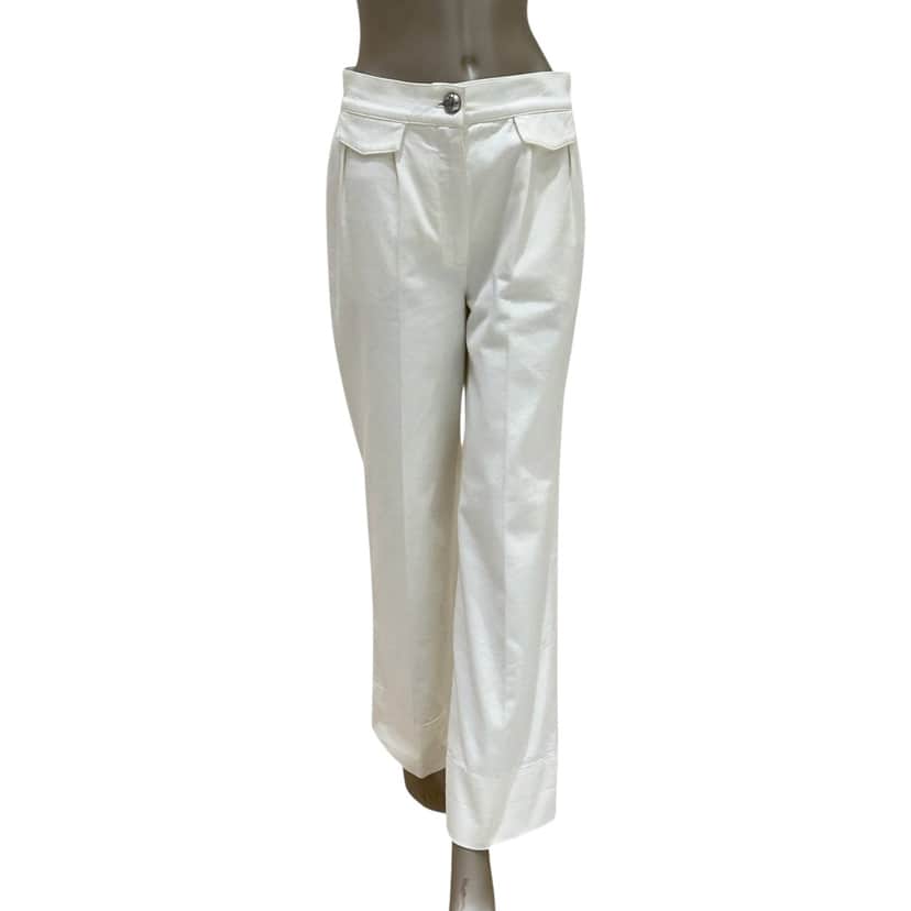 Chanel Globalization Pants White Cotton Very good condition - Front View