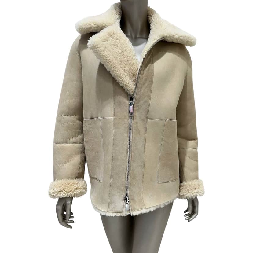 Bottega Veneta Luxurious 2 Way Jacket Black Shearling Very good condition - Front View