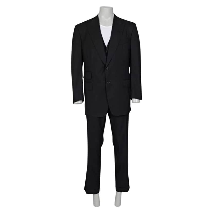 Tom Ford ’ Three Piece Suit Black Wool Very good condition - Front View