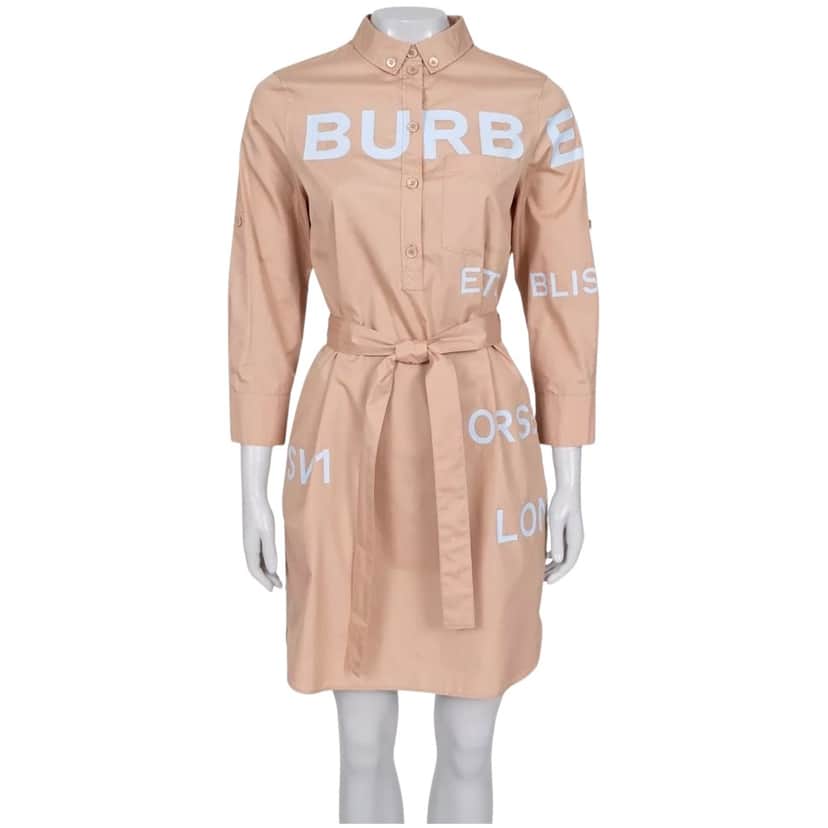 Burberry Shirt Dress Brown Cotton Very good condition - Front View