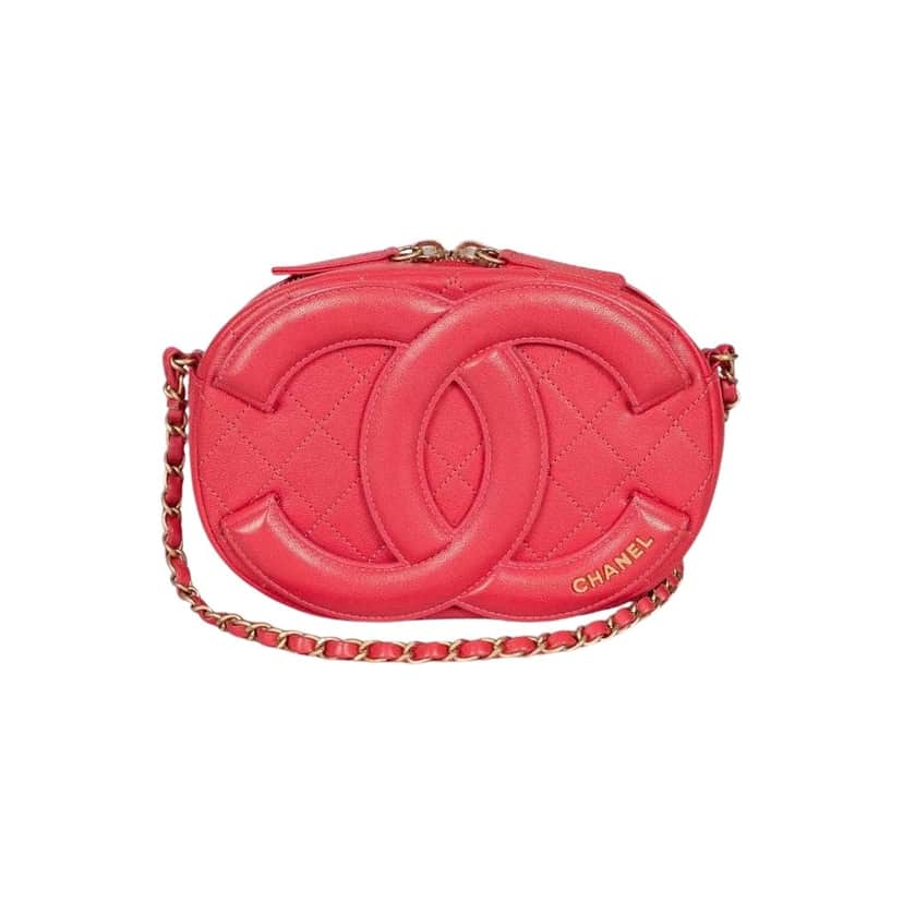 Chanel Coco Midnight Shoulder Bag Red Leather Very good condition - Front View