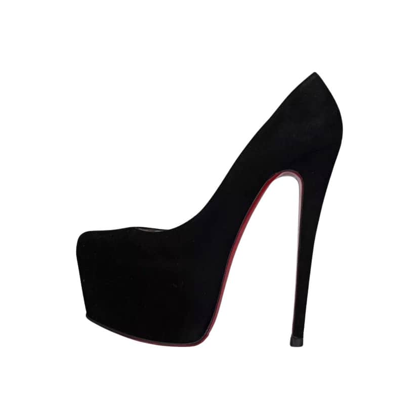 Christian Louboutin Platform Pumps Pre=owned Black Leather Very good condition - Front View