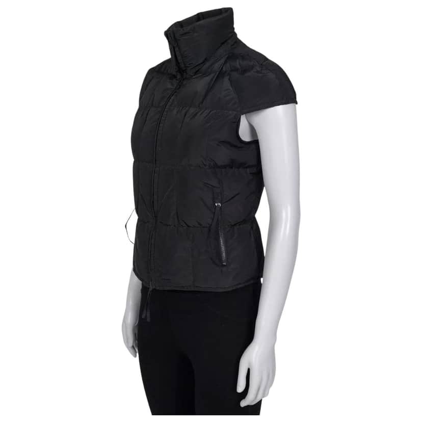 Saint Laurent Padded High Neck Vest Black Cotton Very good condition - Front View