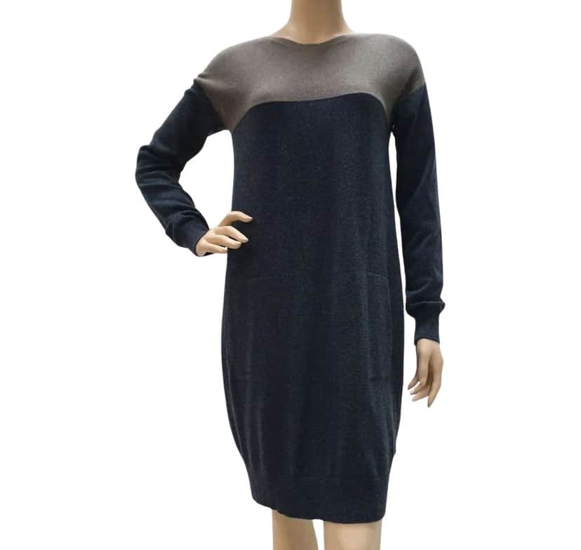 Loro Piana Mini Dress Black Cotton Very good condition - Front View