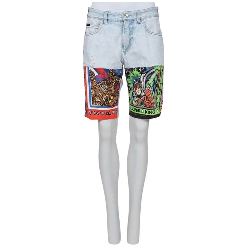 Dolce & Gabbana Mixed Panel Shorts Brown Cotton Very good condition - Front View