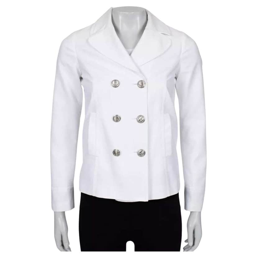 Gucci Fitted Jacket Buttons White Cotton Very good condition - Front View