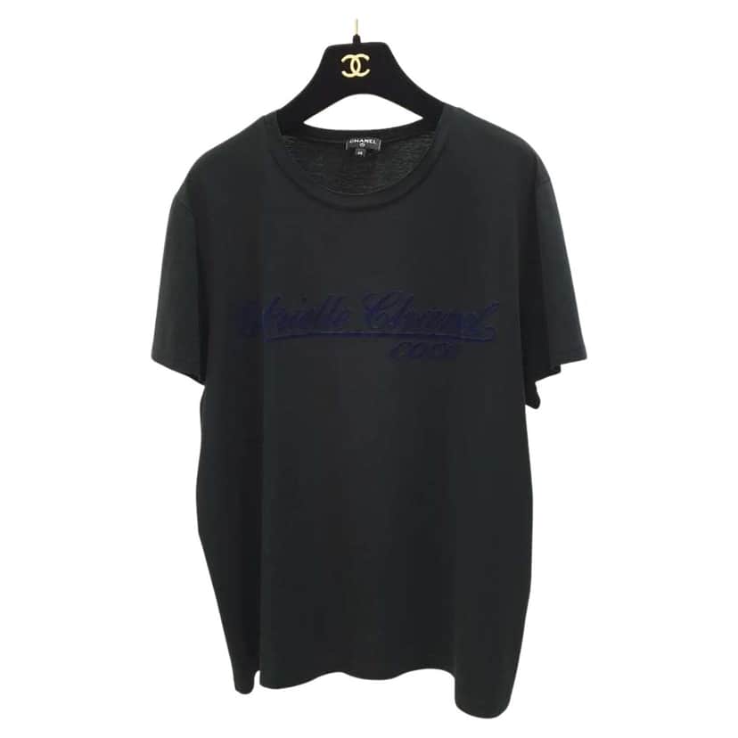 Chanel Coco Gabrielle T Shirt Black Cotton Very good condition - Front View