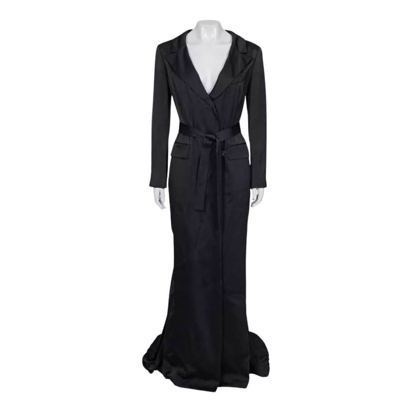 Lanvin Viscose Maxi Dress Black Cotton Very good condition - Front View