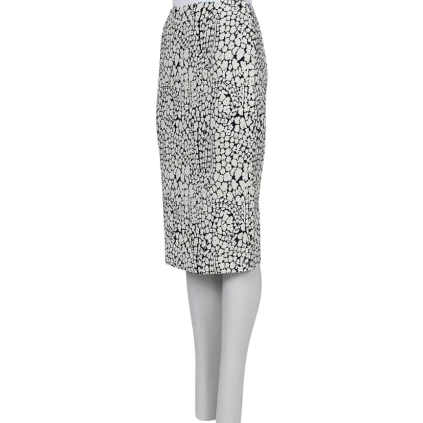 Dior Christian Floral Pencil Skirt Black Silk Good condition - Front View