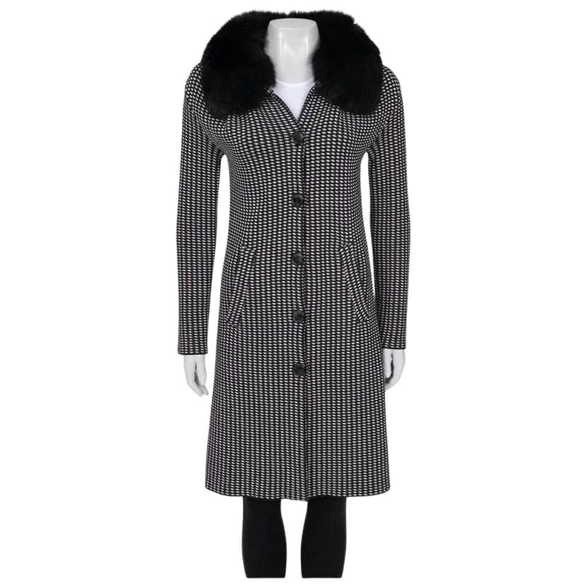 Dior Christian Coat Black Wool Very good condition - Front View