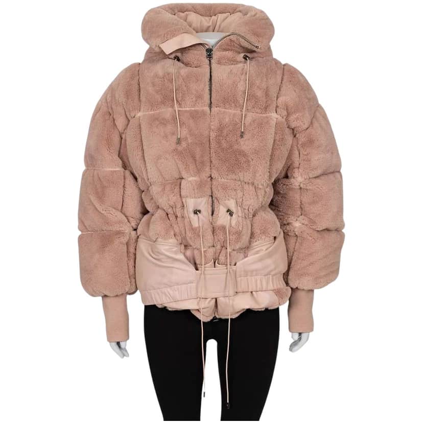 Tom Ford Faux Oversized Puffer Coat Pink Cotton Very good condition - Front View