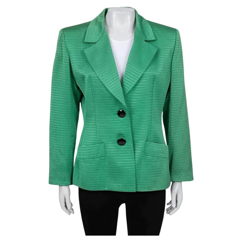 Saint Laurent Tailored Jacket Green Cotton Good condition - Front View