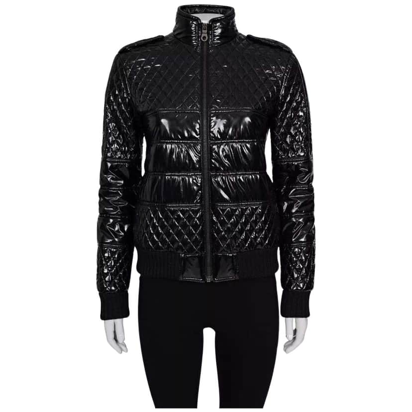 Chanel Fall 2011 Polyurethane Fitted Jacket Black Very good condition - Front View