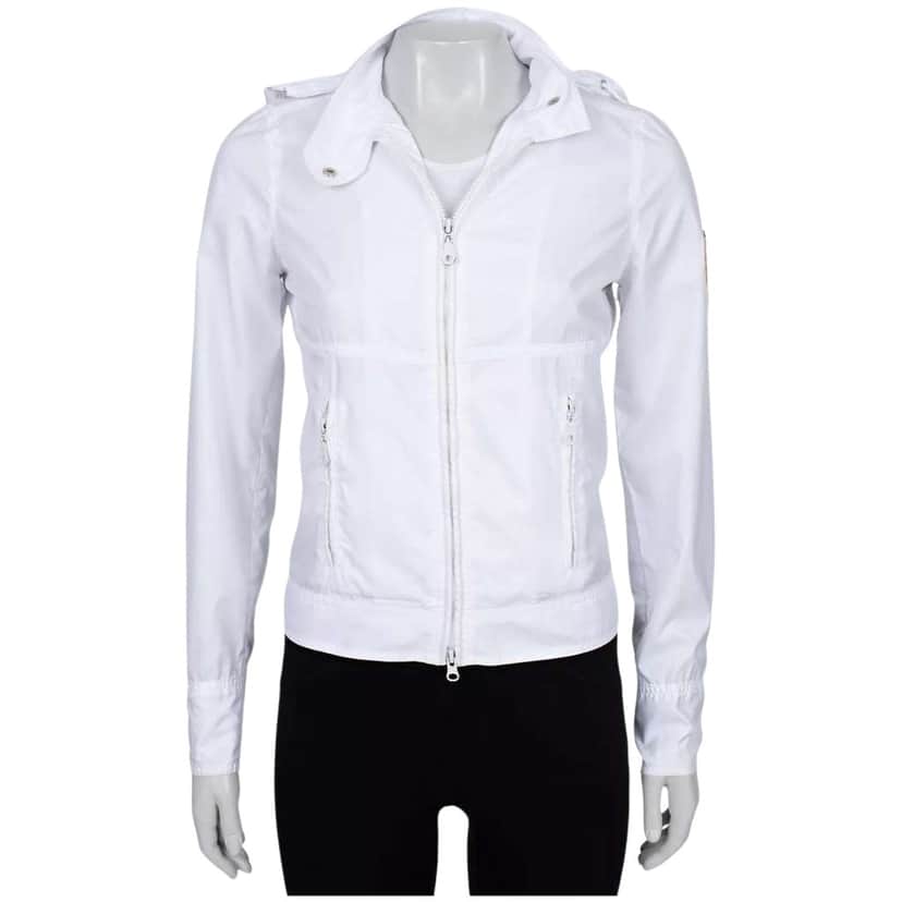 Jean Paul Gaultier Hooded Windbreaker Jacket White Cotton Good condition - Front View