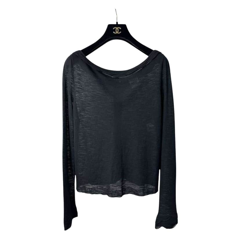 Chanel 2011 Viscone Top Black Cotton Very good condition - Front View