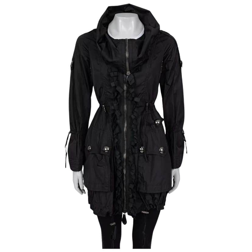 Burberry Trench Coat Black Cotton Very good condition - Front View