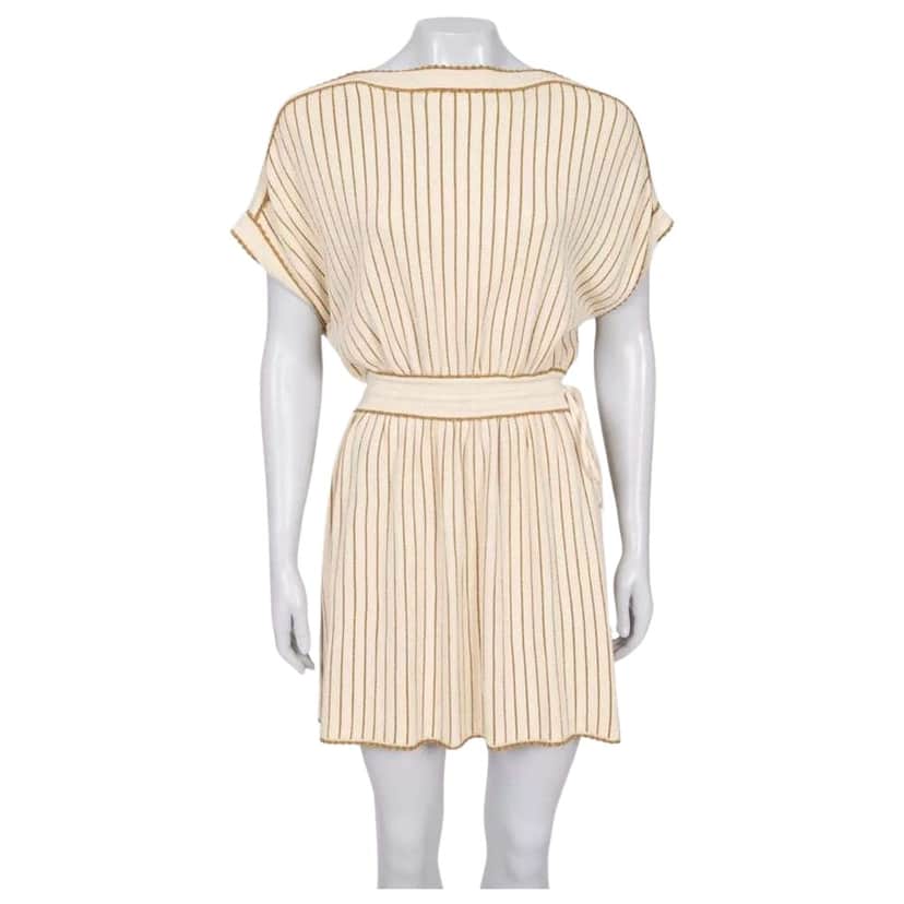Gucci Stripe Dress Beige Cotton Very good condition - Front View