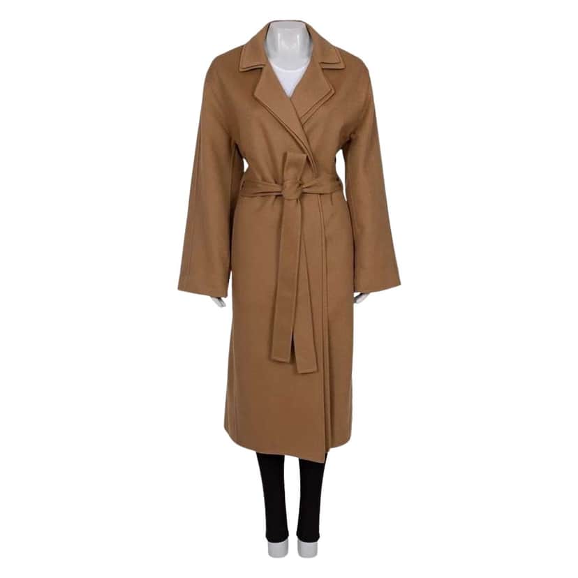 Loewe Wrap Coat Black Wool Very good condition - Front View