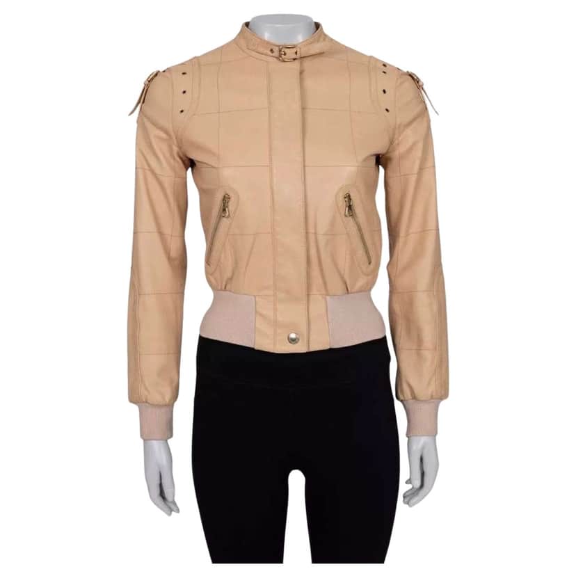 Dolce & Gabbana Jacket Size Pre =owned Beige Leather Very good condition - Front View