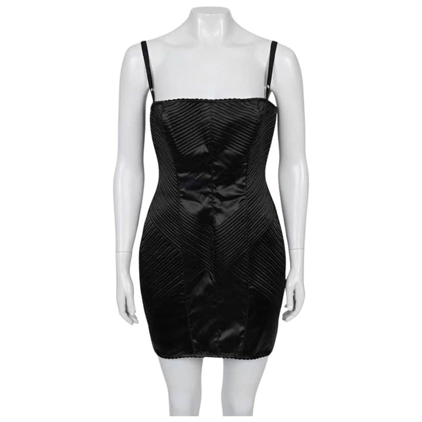 Dolce & Gabbana Acetate Fitted Dress Black Cotton Very good condition - Front View