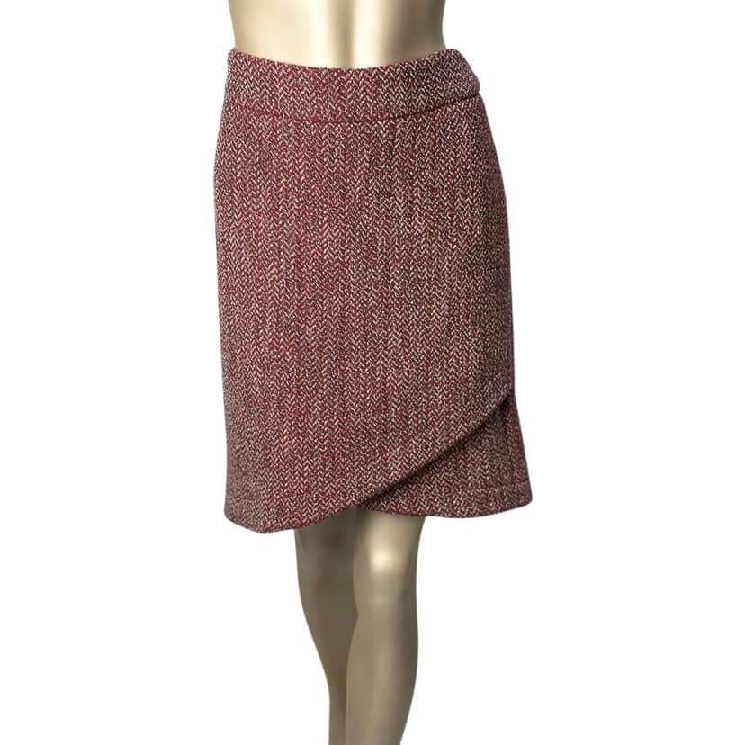 Chanel Wrap Skirt Black Wool Very good condition - Front View