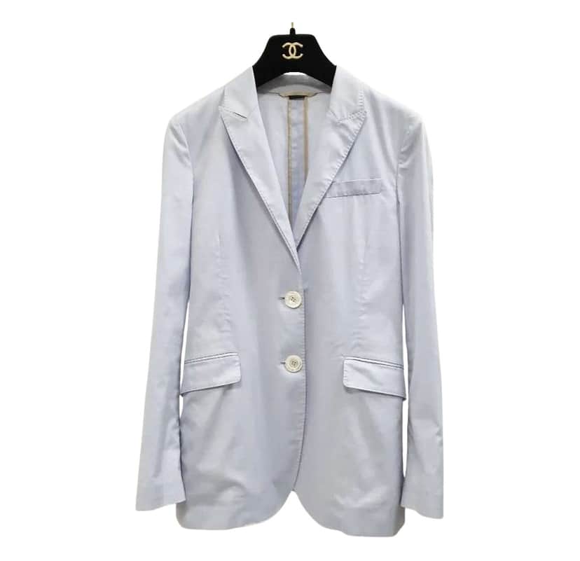 Gucci Light Jacket Blue Cotton Very good condition - Front View