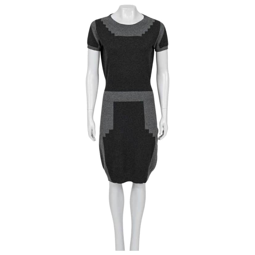 Saint Laurent Dress, MultiColor Wool Never worn, with tag - Front View