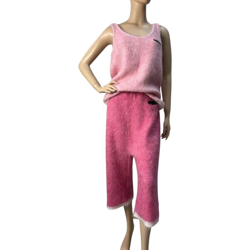 Sonia Rykiel Sonia Ryckiel Knitted Pants Top Pink Cotton Never worn, with tag - Front View