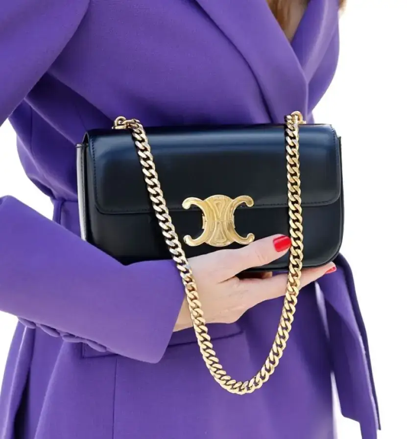 Black Celine Teen Triomphe bag