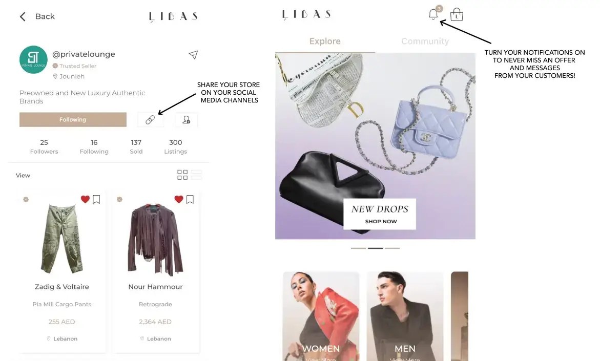 How to stay updated on all sales offers: Click the notification icon on your app homepage.
