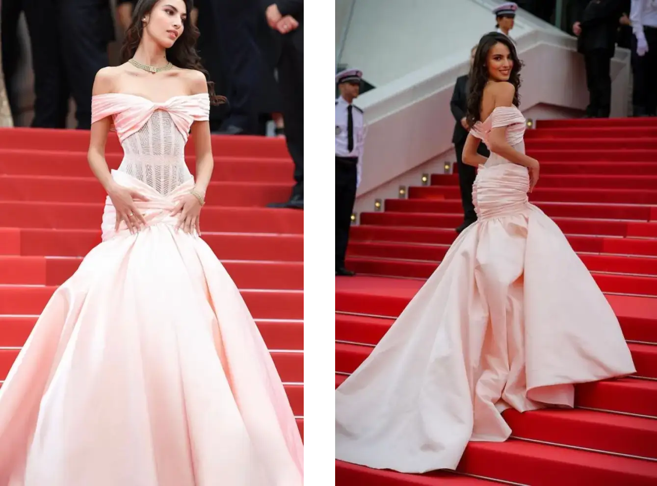 Amira Al Zuhair at the Cannes Red Carpet Film Festival, donning a custom dress by Rami Kadi.