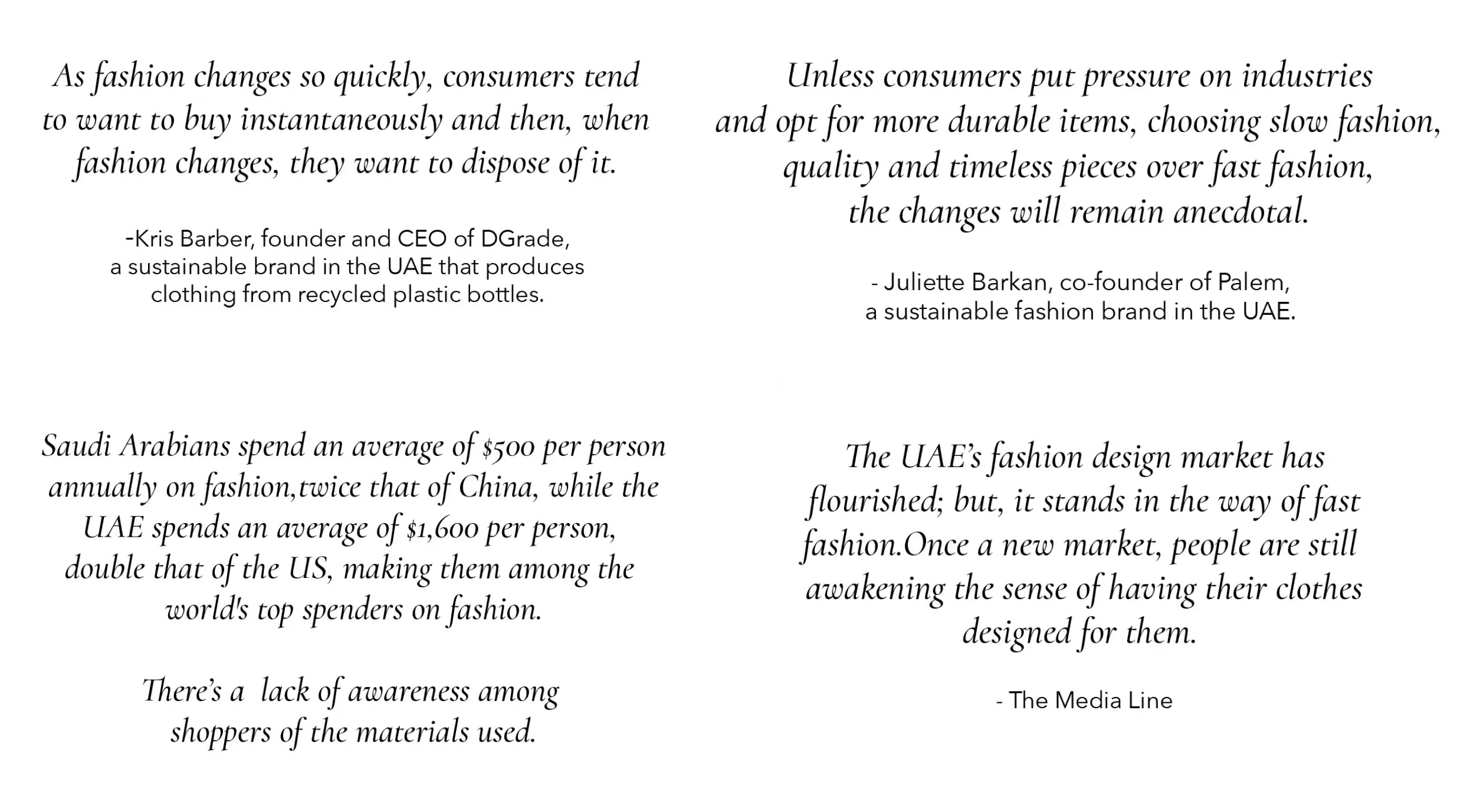The Challenges Facing Fashion In The Middle East