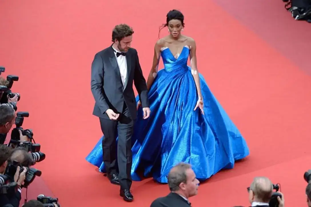 Winnie Harlow in Zuhair Murad couture at the 70th annual Cannes Film Festival